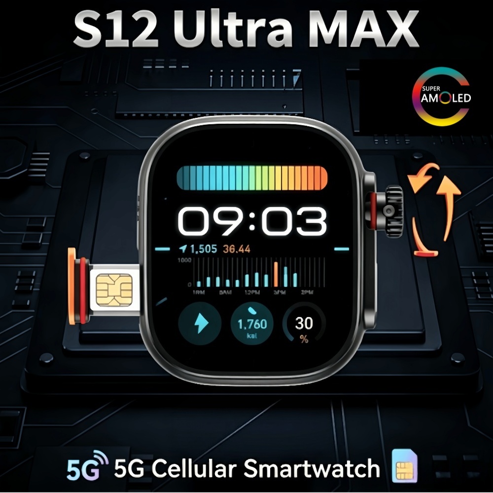 Fall Detection Watch - グローバル版 Android 12.0 S12 Ultra MAX