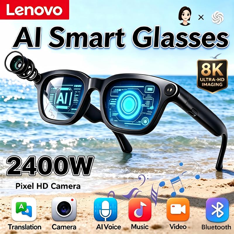Lenovo 8K HD スマートAIグラス。AI翻訳機能、 - Smart Glasses Lens のレビューと価格