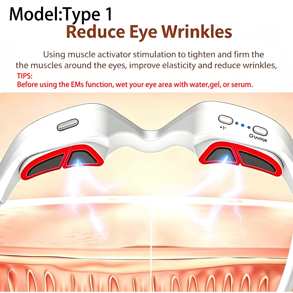 アイケア美顔器 3D赤色光 眼元リラックスマッサージ 疲労軽 - Light Therapy Glasses のレビューと価格